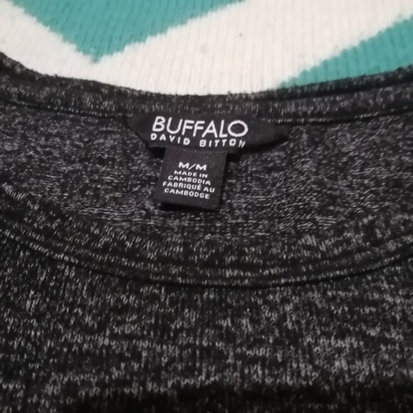 🇨🇦 Buffalo David Bitton Oversized Raglan "Baseball Style" Longsleeve - Picture 2 of 7